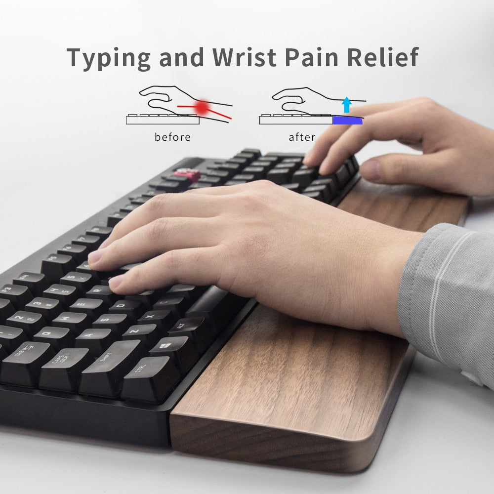 Walnut Wooden Keyboard Wrist Rest